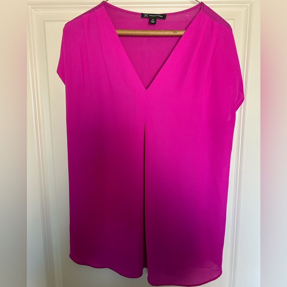 INC International Concepts Fuchsia Blouse
